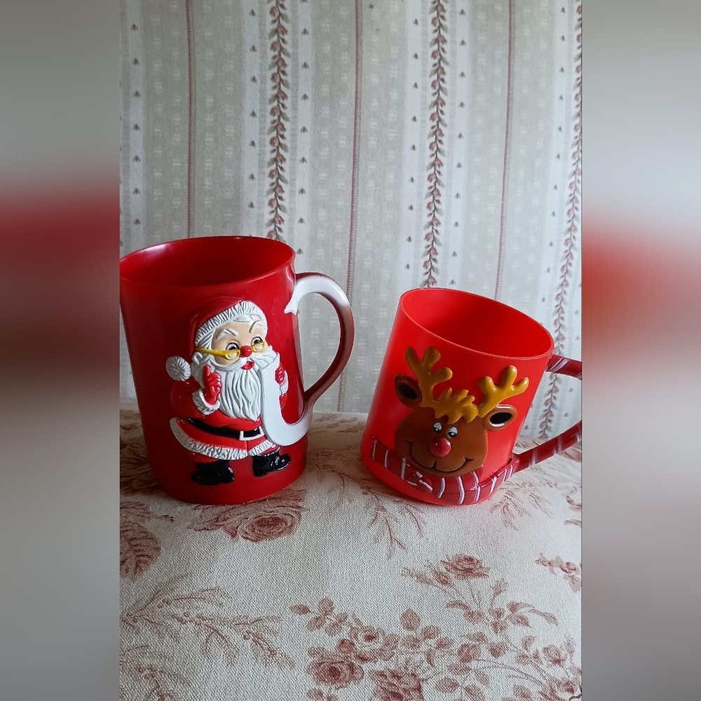 Christmas cups and bucket
